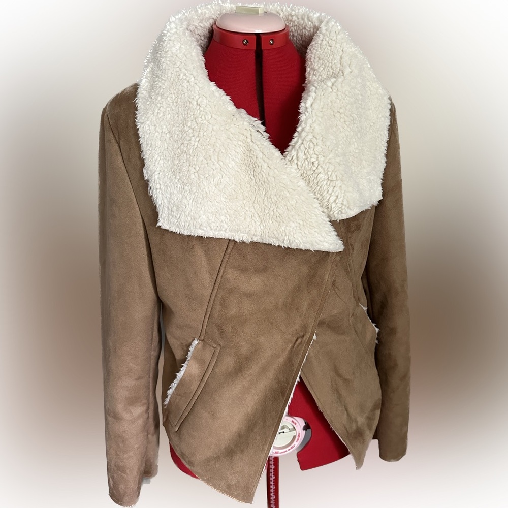GUESS faux suede aviator jacket US L